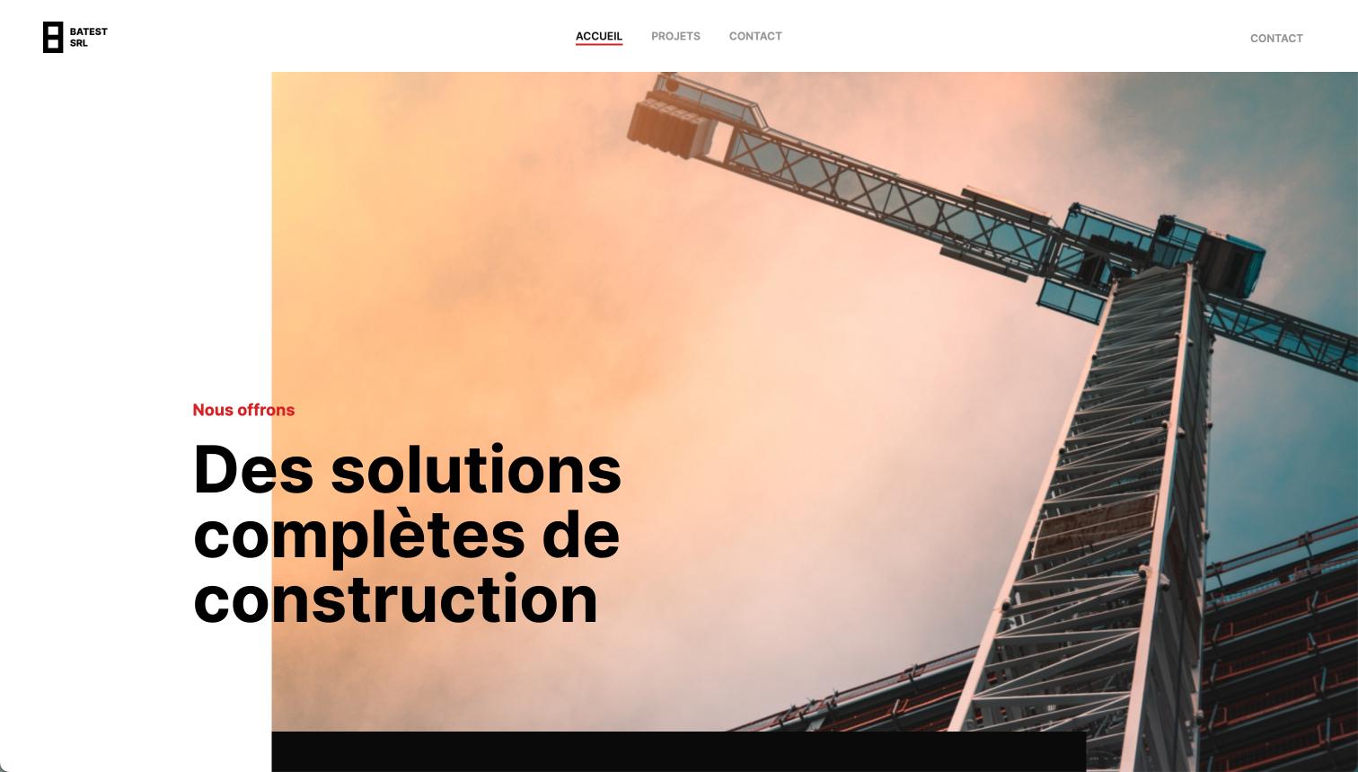 Exemple de site internet de construction